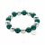 biba Armband aus magisch schimmernden Perlen 12 mm - Grün/Silber