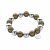 biba Armband aus magisch schimmernden Perlen 12 mm - Braun/Silber