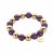 biba Armband aus magisch schimmernden Perlen 12 mm - Lila/Gold