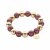 biba Armband aus magisch schimmernden Perlen 12 mm - Beere/Gold