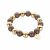 biba Armband aus magisch schimmernden Perlen 12 mm - Braun/Gold