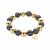 biba Armband aus magisch schimmernden Perlen 12 mm - Dunkelgrau/Gold