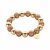 biba Armband aus magisch schimmernden Perlen 12 mm - Camel/Gold