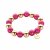biba Armband aus magisch schimmernden Perlen 13 mm - Pink/Gold