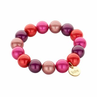 biba Armband aus magisch schimmernden Perlen 14 mm - Mix Pink