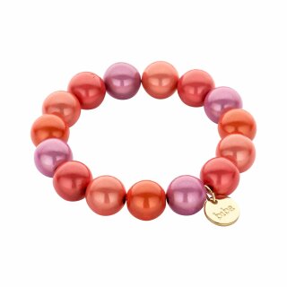 biba Armband aus magisch schimmernden Perlen 14 mm - Mix Rosa