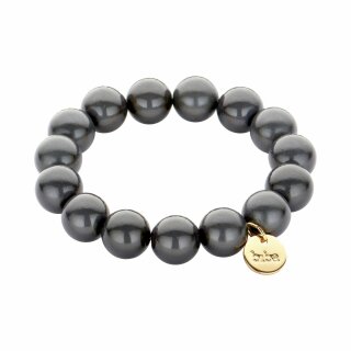 biba Armband aus magisch schimmernden Perlen 14 mm - Anthrazit