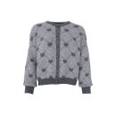 BLACK COLOUR Knit Cardigan "Hiya" - Grau/Silber
