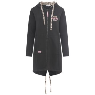 ZWILLINGSHERZ Hoodiemantel WILD AND FREE - Schwarz