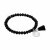biba Armband Crystal mit silberfarbenem Anhänger u. Quaste - Schwarz