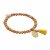 biba Armband Crystal mit goldfarbenem Anhänger u. Quaste - Senfgelb