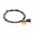 biba Armband Crystal mit goldfarbenem Anhänger u. Quaste - Taupe