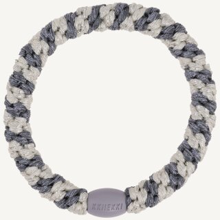 KKNEKKI Haargummi - Silver Grey Stripe