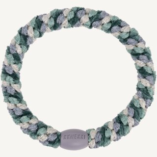KKNEKKI Haargummi - Mix Green Silver Glitter