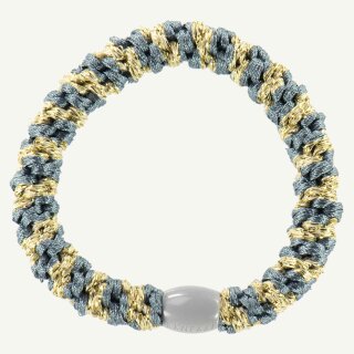 KKNEKKI Haargummi - Bluegrey Beige Glitter