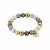 biba Armband aus magisch schimmernden Perlen 10 mm - Grau