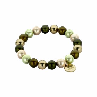 biba Armband aus magisch schimmernden Perlen 10 mm - Grün