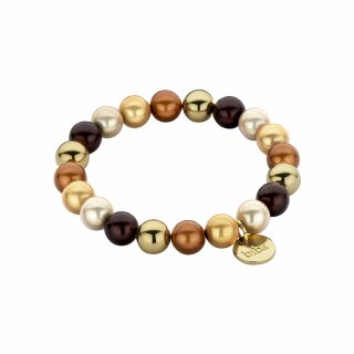 biba Armband aus magisch schimmernden Perlen 10 mm - Braun