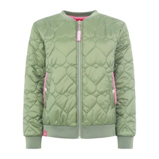 ZWILLINGSHERZ Bomberjacke "Be Happy" - Khaki S