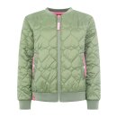 ZWILLINGSHERZ Bomberjacke "Be Happy" - Khaki S