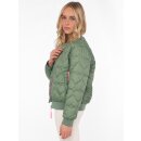 ZWILLINGSHERZ Bomberjacke "Be Happy" - Khaki S