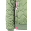 ZWILLINGSHERZ Bomberjacke "Be Happy" - Khaki S