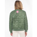 ZWILLINGSHERZ Bomberjacke "Be Happy" - Khaki S