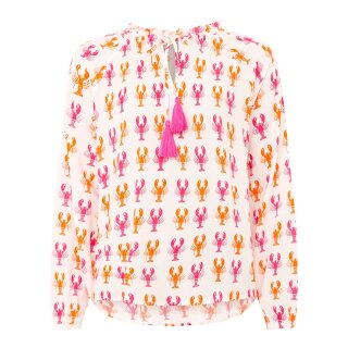 ZWILLINGSHERZ Bluse "Lobster Zweifarbig"