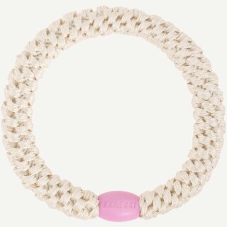 KKNEKKI Haargummi - Ivory Pink Bead