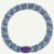KKNEKKI Haargummi - Purple Green Glitter Stripe