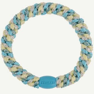 KKNEKKI Haargummi - Mix Turquoise Yellow Glitter