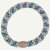 KKNEKKI Haargummi - Blue Silver Glitter Stripe
