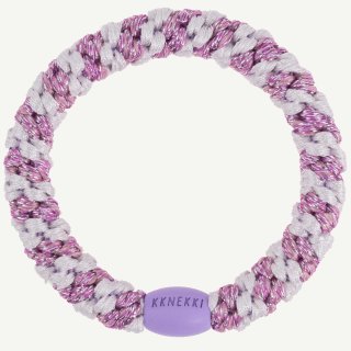 KKNEKKI Haargummi - Lavender Pink Glitter Stripe