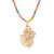 biba Kette lang Natursteinperlen mit Muschel - Multicolour