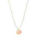 biba Kette Naturstein mit Muschel - Pastell