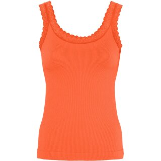 Frida Rib Top - Neonorange S/M