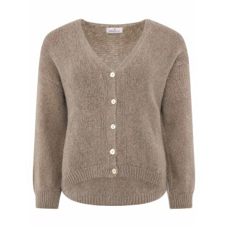 ZWILLINGSHERZ Strickjacke "Uni" - Taupe