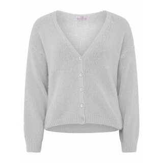 ZWILLINGSHERZ Strickjacke "Uni" - Hellgrau