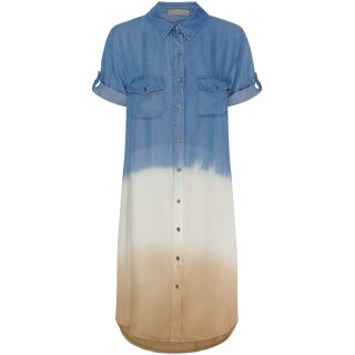 Kleid / Tunika "Kirstin" - Blue/White/Camel