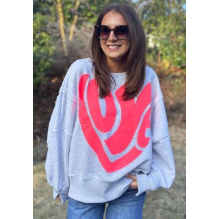 MISS GOODLIFE - Roundneck Love Wide - grau XL