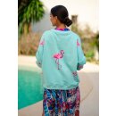 MISS GOODLIFE - Roundneck Flamingo Strass - türkis S