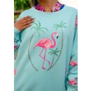 MISS GOODLIFE - Roundneck Flamingo Strass - türkis S