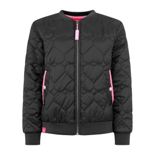 ZWILLINGSHERZ Bomberjacke "Be Happy" - Schwarz S