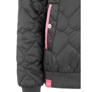ZWILLINGSHERZ Bomberjacke "Be Happy" - Schwarz S