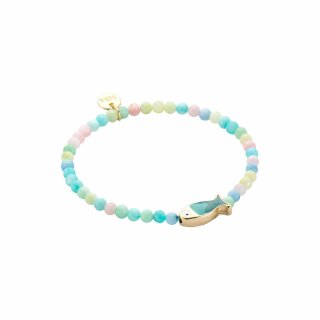 biba Armband Naturstein mit Fisch - Pastell 1
