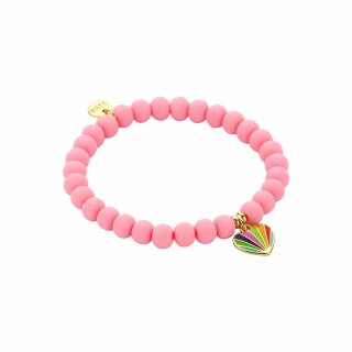 biba Armband mit Anhänger Herz - Rosa