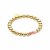 biba Armband Metall goldfarbenem mit Fisch - Pink