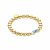 biba Armband Metall goldfarbenem mit Fisch - Blau
