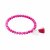biba Armband Crystal mit silberfarbenem Anhänger u. Quaste - Pink