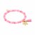 biba Armband Crystal mit goldfarbenem Anhänger u. Quaste - Rosa/Pink
